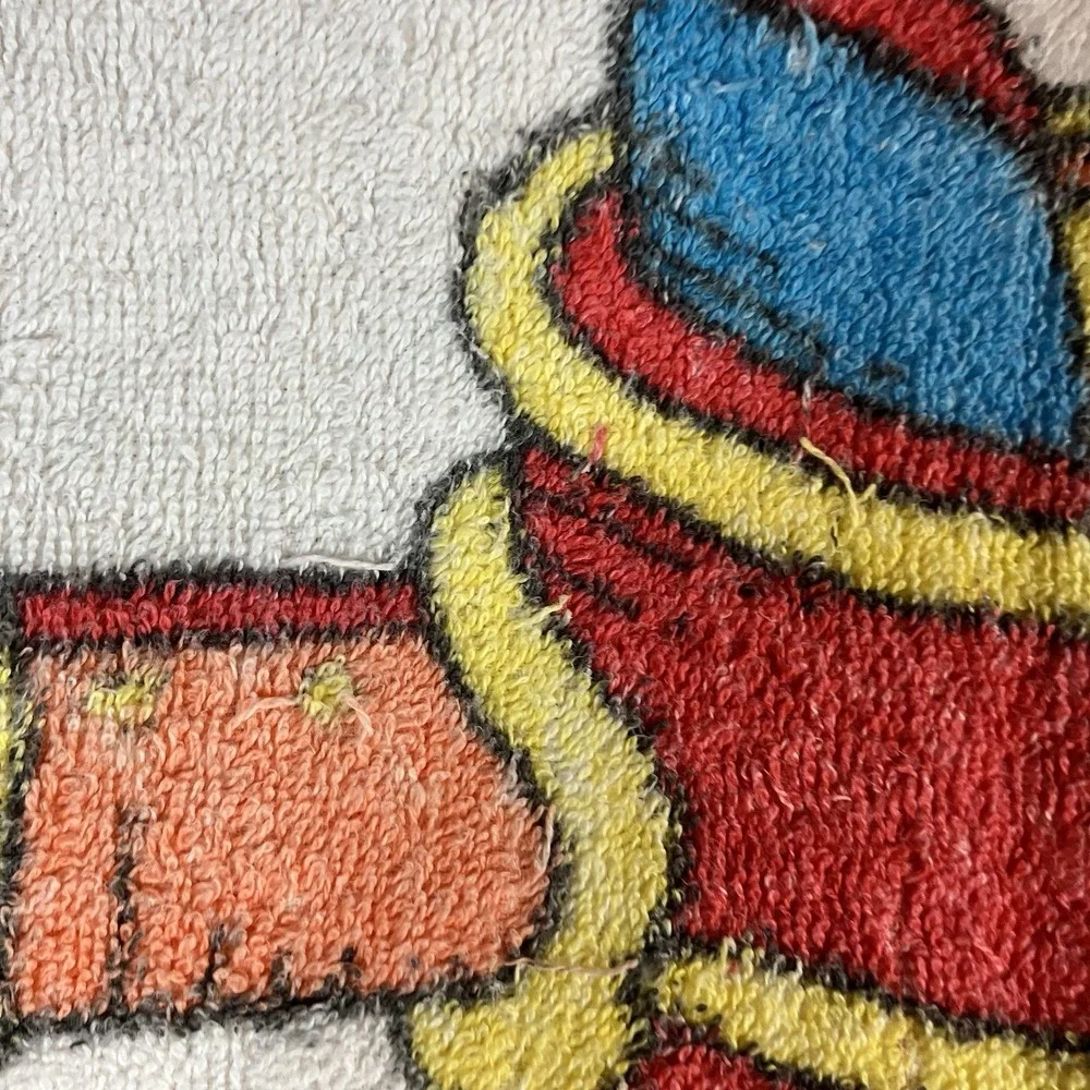 Vintage Sesame Street Beach Bath Towel 27x52 Big Bird Bert Earnie Cookie Monster